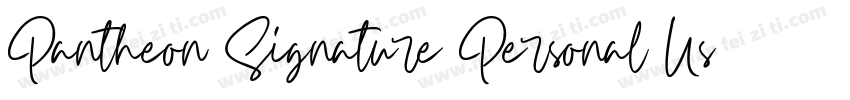 Pantheon Signature Personal Use字体转换